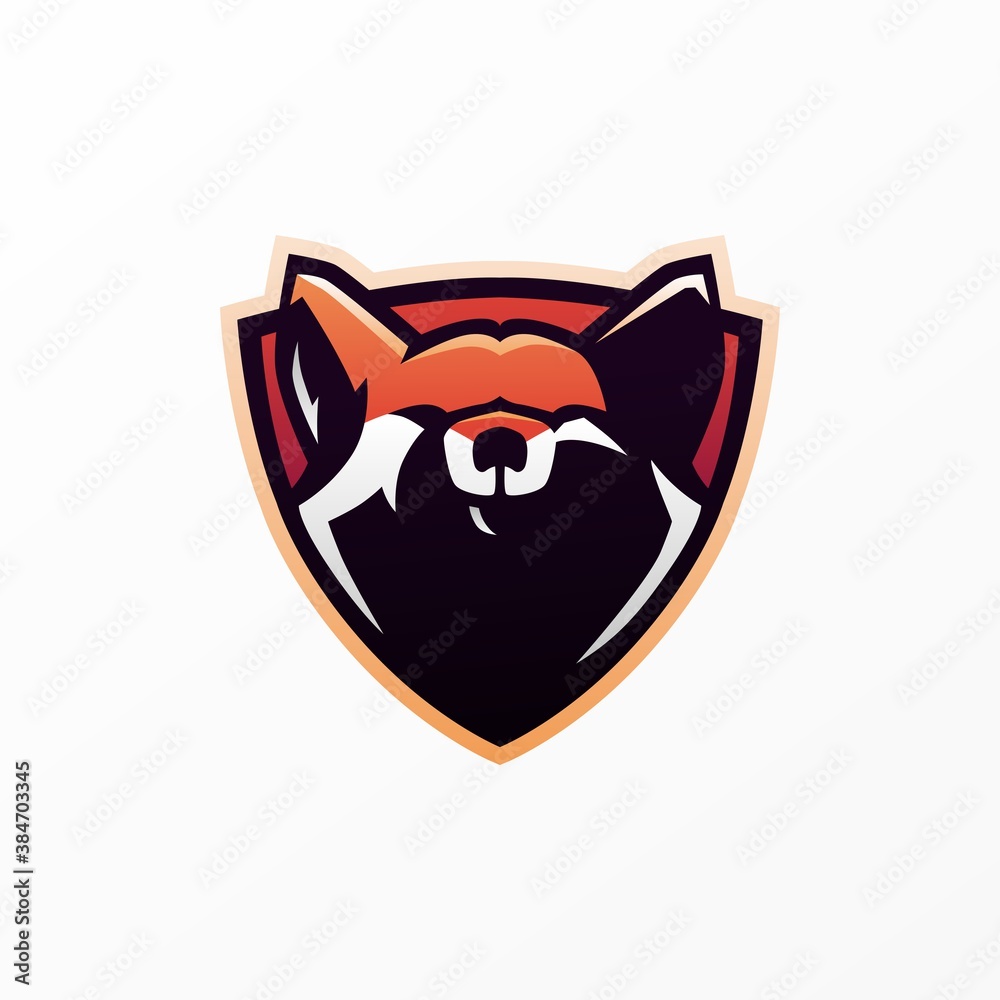 fox shield e sport logo vector icon illustration fox shield e sport logo vector icon illustration