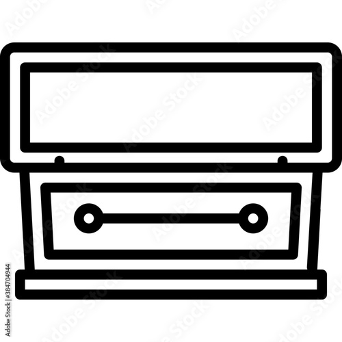 line icon for coffin