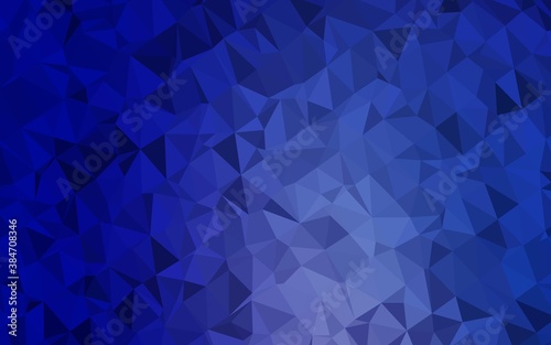 Dark BLUE vector blurry triangle texture.