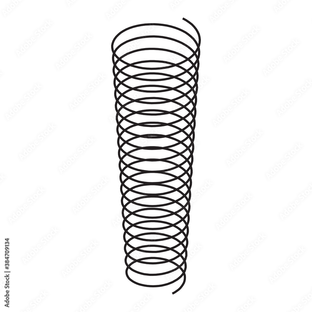 various shaped metal springs tapering. coil spring on white background
various shaped metal springs tapering. coil spring on white background
