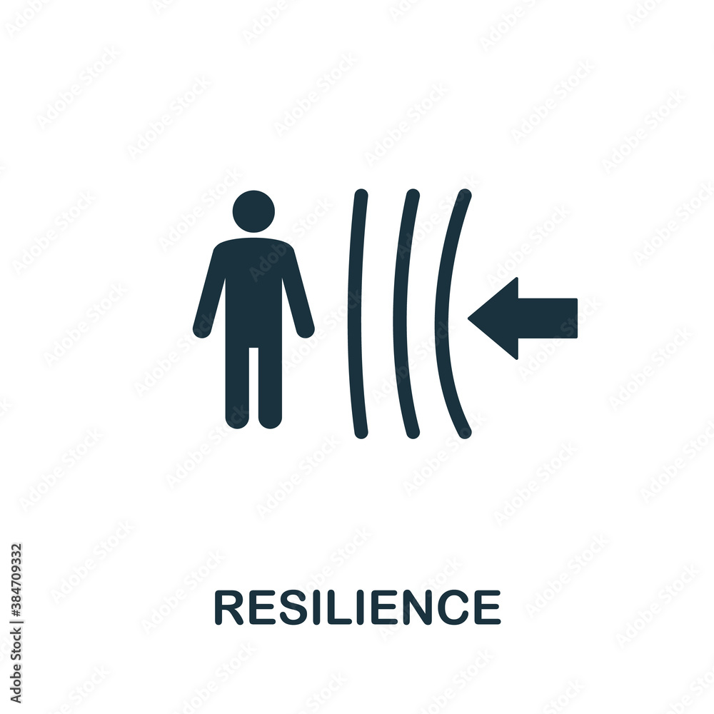Resilience icon. Simple element from life skills collection. Filled Resilience icon for