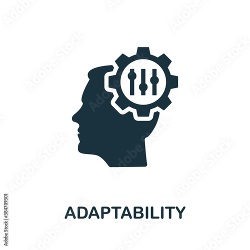 Adaptability icon. Simple element from life skills collection. Filled Adaptability icon for templates, infographics and more photo