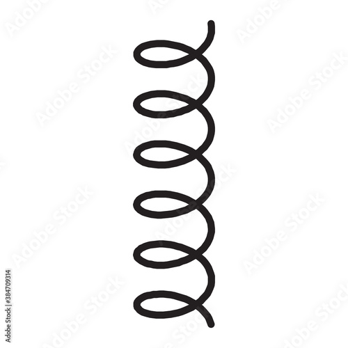  various shaped metal springs tapering. coil spring on white background 
