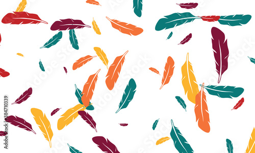 seamless pattern with feathers vector design illustration