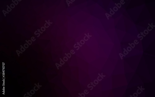 Dark Purple vector low poly cover.