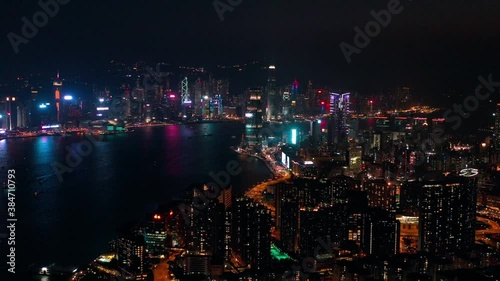 Wallpaper Mural Hong Kong city night  view from sky Torontodigital.ca