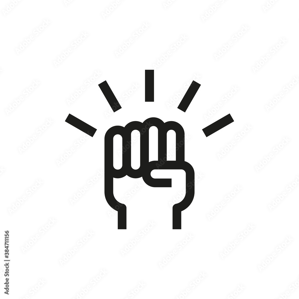 The empowerment icon. Simple linear vector illustration on a white background The empowerment icon. Simple linear vector illustration on a white background