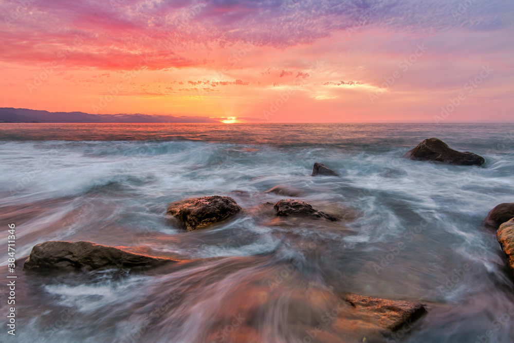Fototapeta premium Sunset Ocean Surreal Sea
