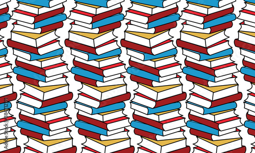 abstract stack of books pattern background vector design illustration