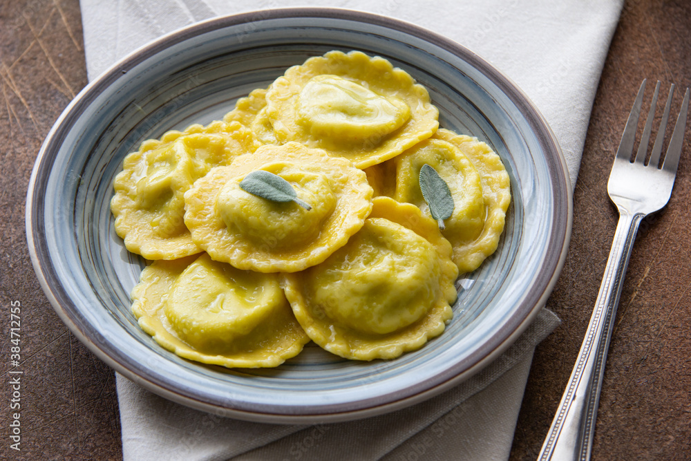 Dish of ravioli , italian food. Dish of ravioli , italian food.