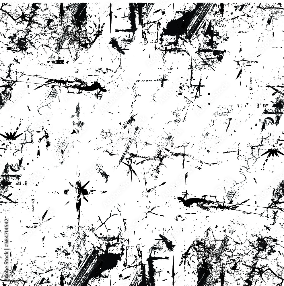 Obraz premium Hipster fashion .Trendy seamless pattern in Memphis style and with different shapes i. Jumble design . Repeating zigzag smooth lines vector background . Cool geometric texture .