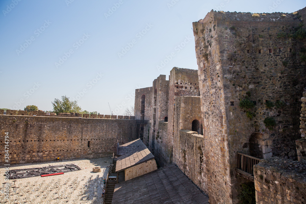 Smederevo Fortress. Medieval fortified city. Located on the right bank of the Danube river. Smederevo, Serbia.