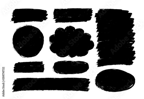 Collection hand drawn communicate speech. Design element business message.