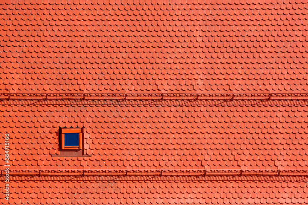Fototapeta premium Roof with clay tiles
