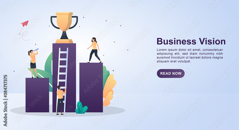 Illustration concept of business vision with the person who is looking forward. Illustration concept of business vision with the person who is looking forward.