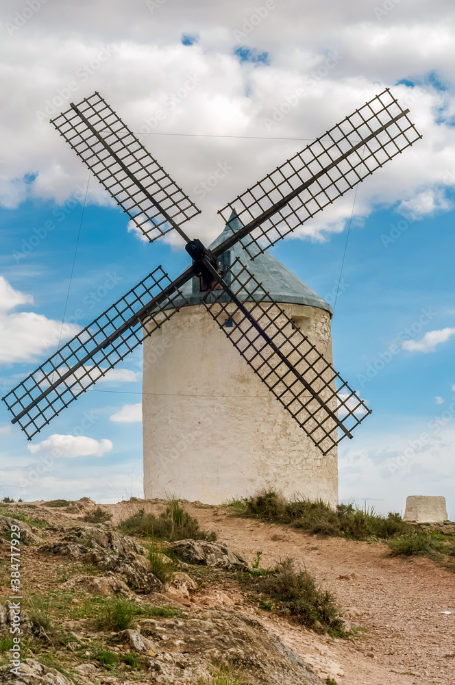 Windmills in Don Quixote route in Consuegra, Toledo, Spain