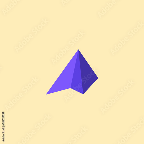 ABSTRACT ILLUSTRATION TRIANGLE PYRAMID LOGO DESIGN VECTOR WITH FLAT COLOR