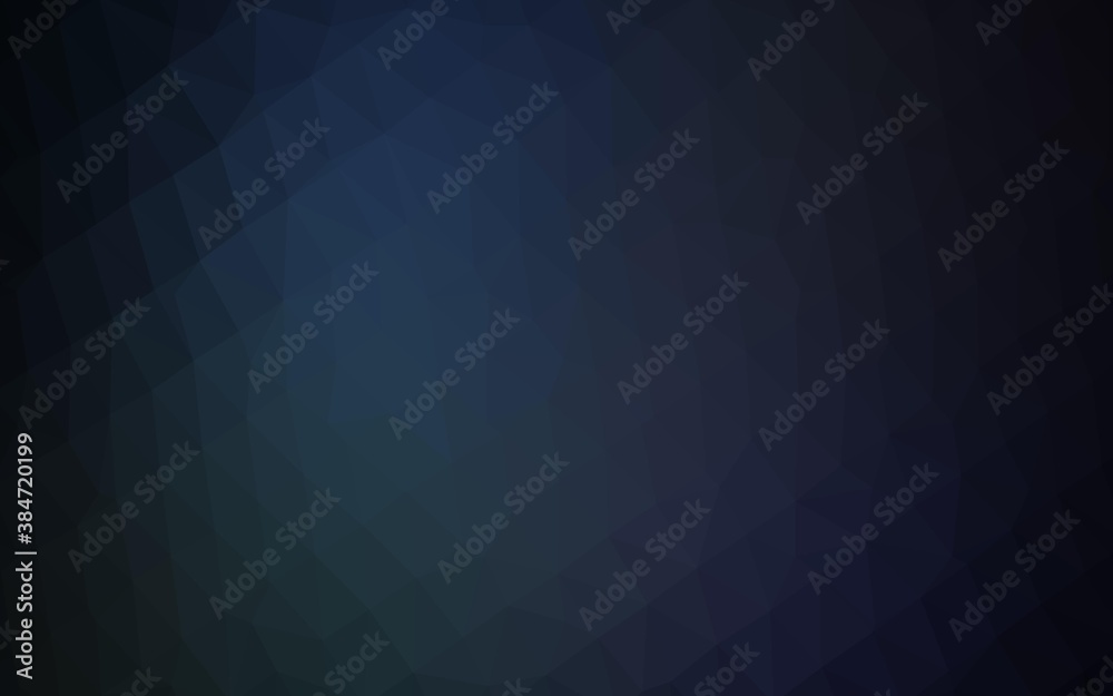 Dark BLUE vector polygonal template. Dark BLUE vector polygonal template.