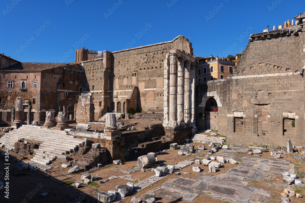 Forum of Augustus in City of Rome, Italy