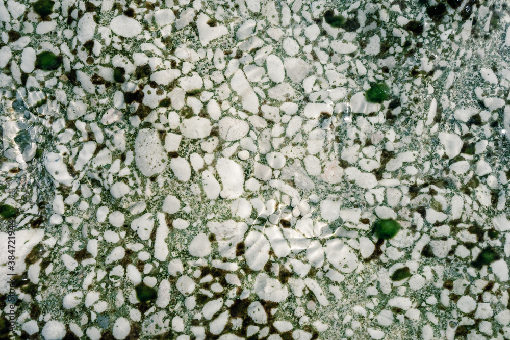Natural mosaic made of aggregated stones Natural mosaic made of aggregated stones