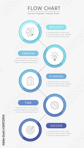 Business flow chart infographics