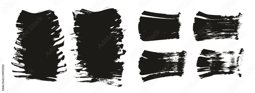Flat Paint Brush Thick Short Mix Background High Detail Abstract Vector Background Mix Set 