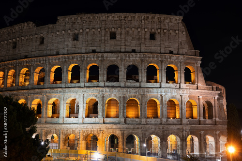 Colosseum in Rome at Night