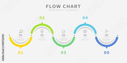 Simple flow chart infographics