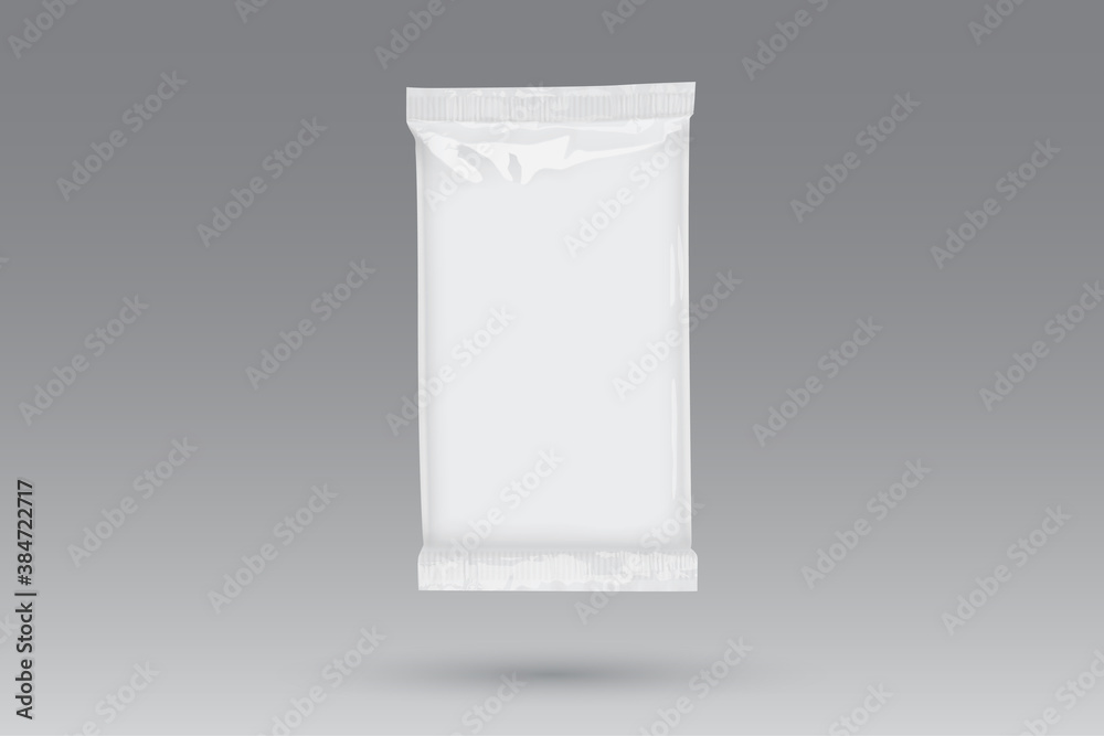 paper white flow packaging with transparent shadows on gray background mock up paper white flow packaging with transparent shadows on gray background mock up