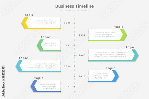 Business timeline infographics