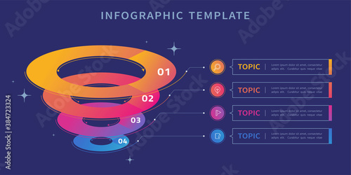 Stacked circle layers infographic