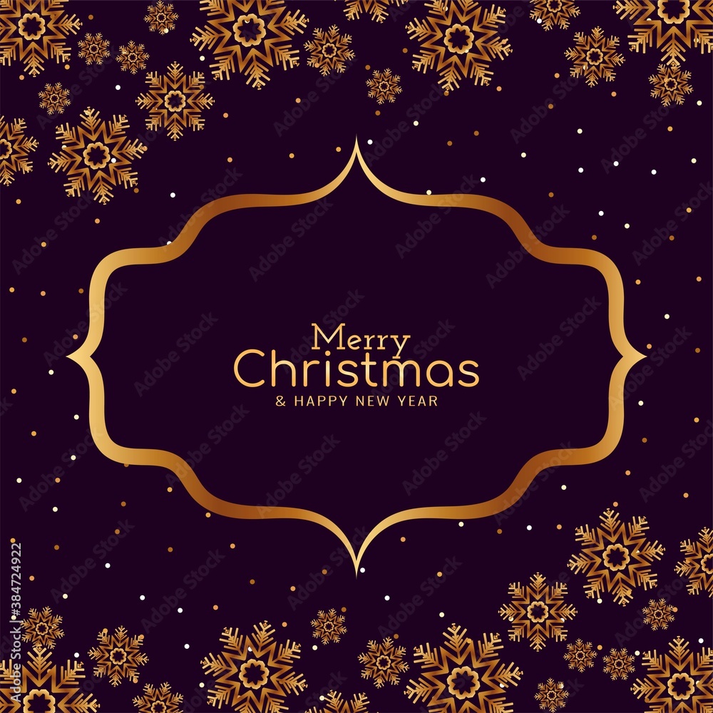 Merry Christmas golden snowflakes background Merry Christmas golden snowflakes background