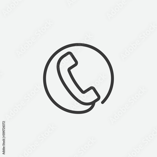 Telephone icon isolated on background. Phone symbol modern, simple, vector, icon for website design, mobile app, ui. Vector Illustration