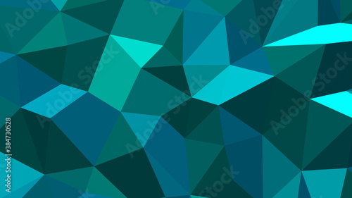 Dark turquoise abstract background. Geometric vector illustration. Colorful 3D wallpaper.