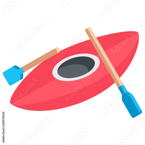 
A watercraft to sports in water known as canoening 
