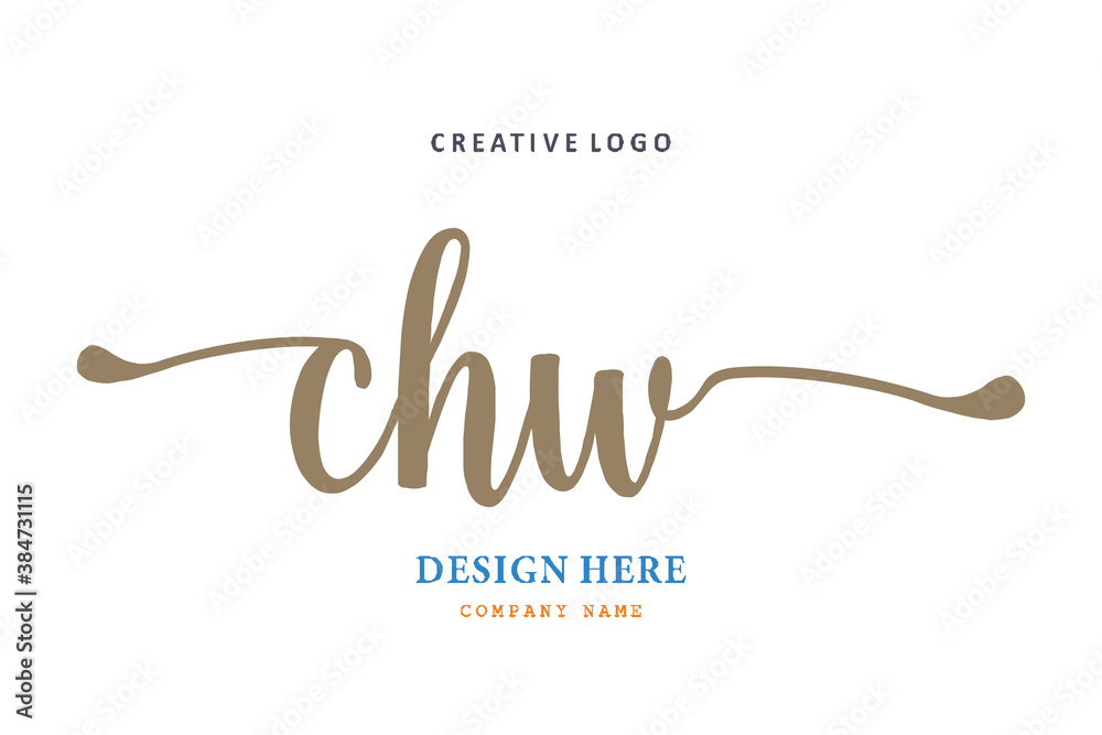 pharmacy logo composition of the letter CHW is simple, easy to understand, simple and authoritative