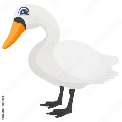 
A duck having white color is farm animal 
