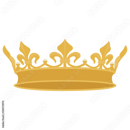 
A crown with golden color, queen crown 
