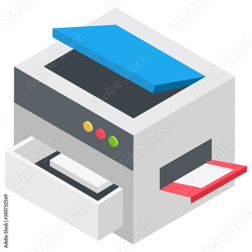  An output printing device for printing the documents 