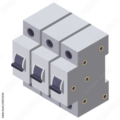 
Circuit breaker used to stop the flow of current 
