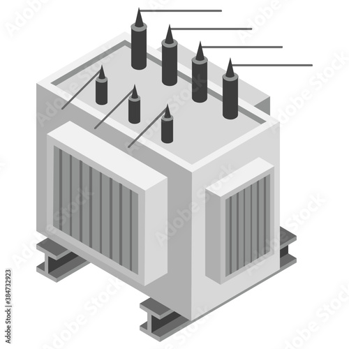 
Electric transformer to supply current and electricity at area level 
