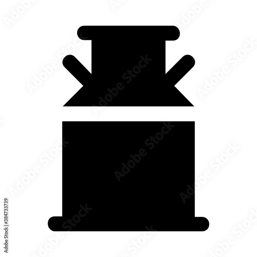 
A simple glyph icon vector of milk can

