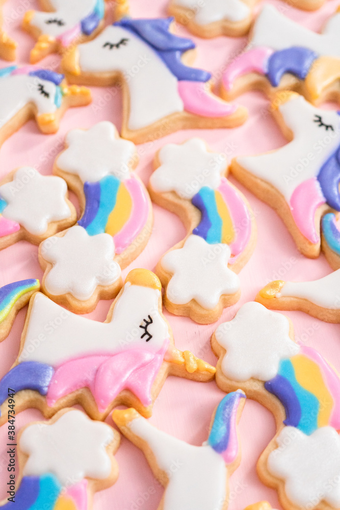 Obraz premium Unicorn sugar cookies