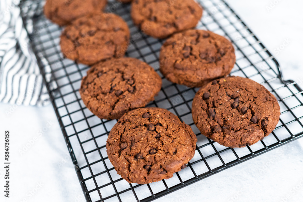 Fototapeta premium Double chocolate chip cookies