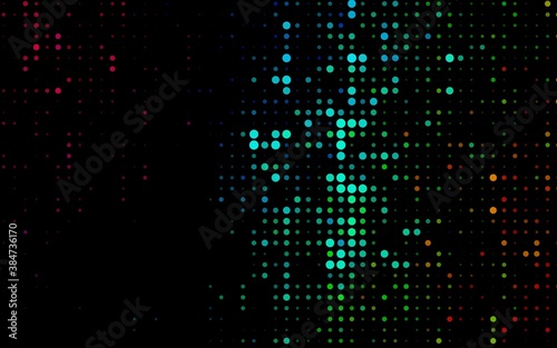 Dark Multicolor, Rainbow vector texture with disks.