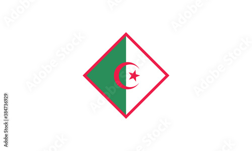 Free Download Algeria flag diamond vector illustration - GFXLoad