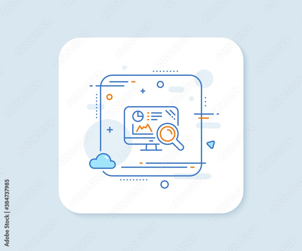 Seo statistics line icon. Abstract square vector button. Search engine sign. Analytics chart symbol. Seo analytics line icon. Quality concept badge. Vector Seo statistics line icon. Abstract square vector button. Search engine sign. Analytics chart symbol. Seo analytics line icon. Quality concept badge. Vector