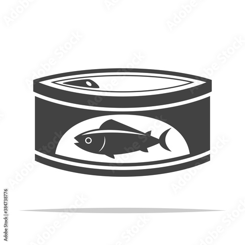 Canned tuna icon vector isolated