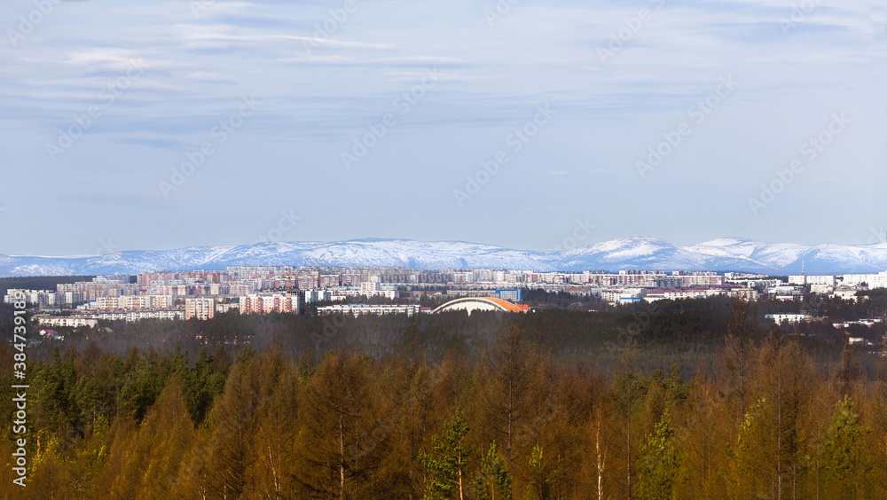 Obraz premium View of the city of Neryungri