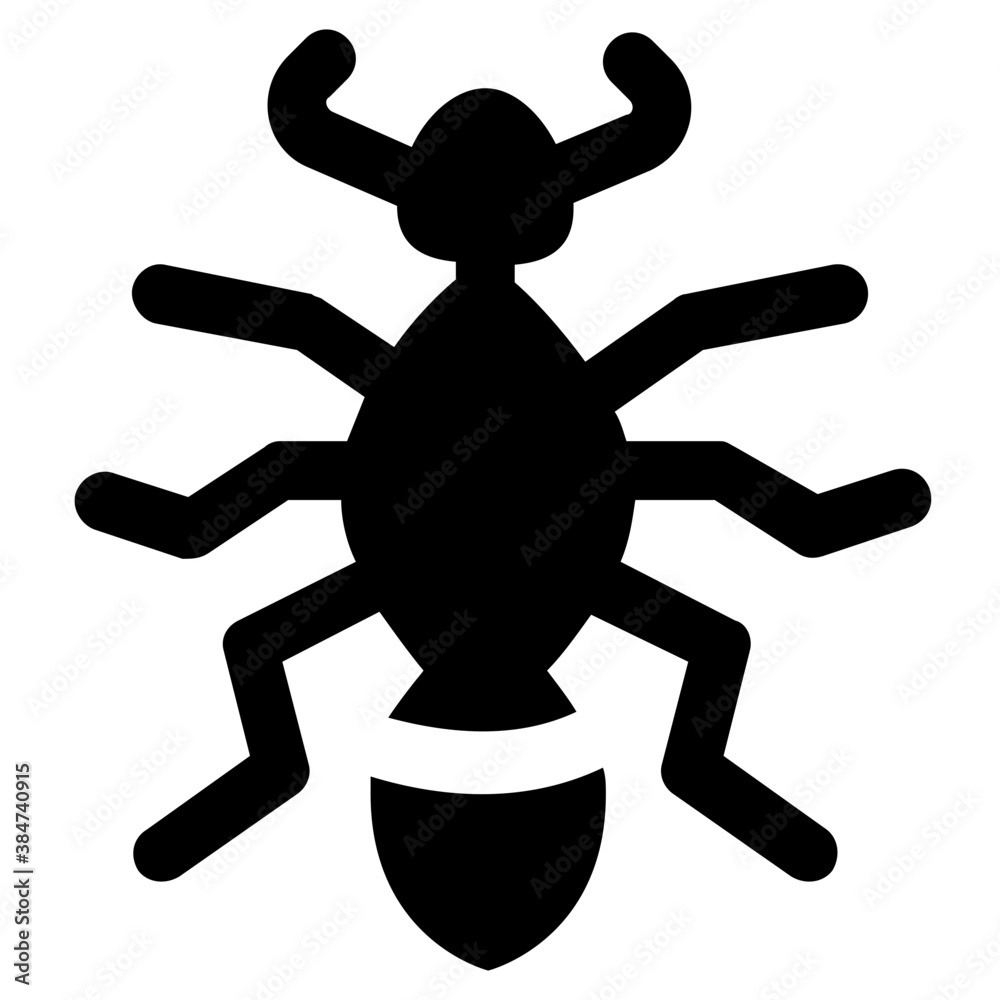 
Icon of a insect having antena and long legs depicting clover stem
